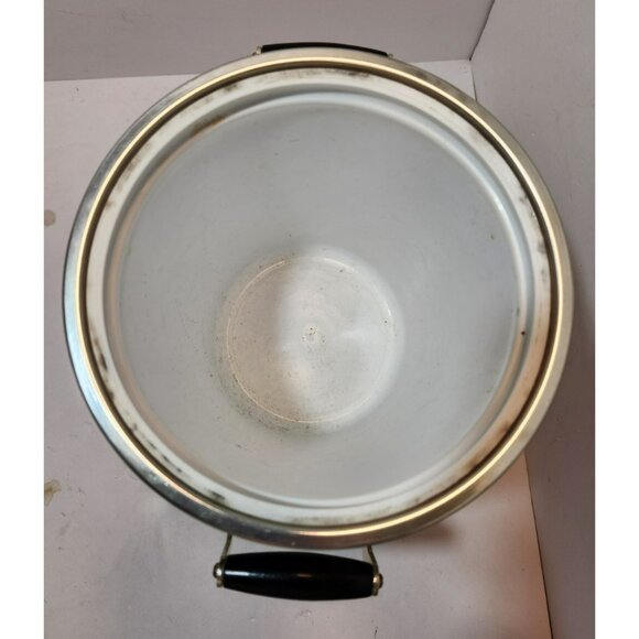 Vintage Kraftware Two-Toned Chrome & Brass Ice Bucket w/Insulated Plastic Lining - Picture 9 of 14